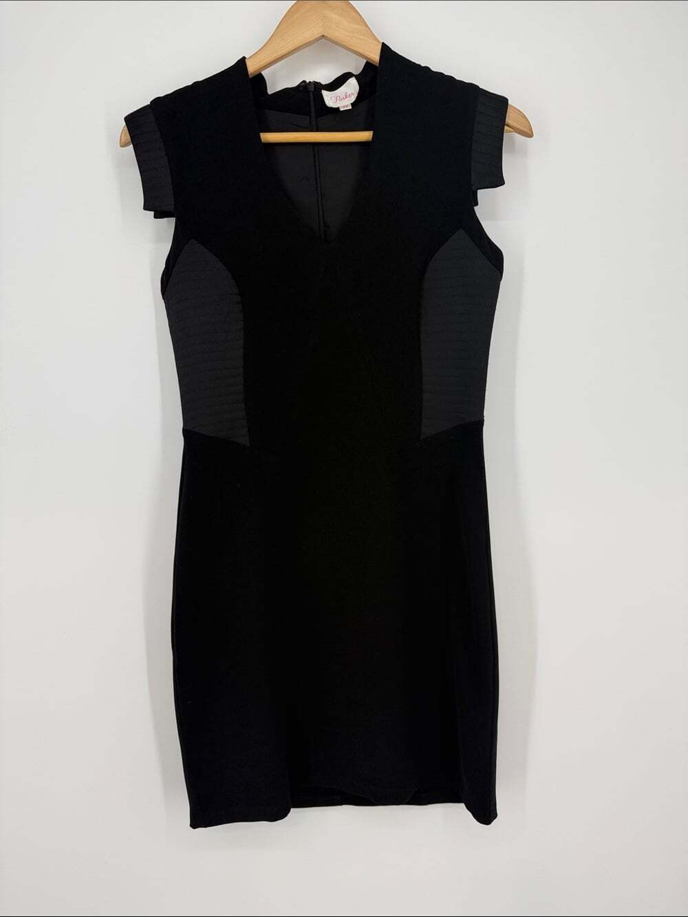 Parker Black Cap Sleeve Sheath Mini Dress Size Small